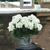 tanie Sztuczne kwiaty-sztuczne czerwone geranium jedwabne kwiaty roślina do użytku na zewnątrz krzew 2 wiązki sztuczne kwiaty pelargonie na zewnątrz kwiatowy wystrój domu kryty ogród patio wazon grób cmentarz ozdoby na