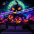 billige Veggtepper-halloween dekorasjoner utskåret gresskar blacklight billedvev uv reaktiv glød i mørket skog trippy fjell tåkete zombie spøkelse hengende billedvev veggkunst veggmaleri for stue soverom