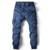 preiswerte Cargohosen-Herren Cargohose Cargohosen Cargohose Jogginghose Jogger Hose Hosen Kordelzug Elastische Taille Multi Pocket Glatt Atmungsaktiv Draussen In voller Länge Casual Täglich Ausgehen Brautkleider schlicht