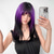 cheap Synthetic Trendy Wigs-Synthetic Wig Uniforms Career Costumes Princess Straight kinky Straight Middle Part Layered Haircut Machine Made Wig 22 inch Dark Purple Synthetic Hair Women&#039;s Cosplay Party Fashion Purple