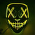 cheap Novelties-Halloween LED Purge Mask Glow Skeleton Mask Grow in the Dark Halloween Festival Party Supplies Horror Mask