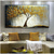 cheap Floral/Botanical Paintings-Hand Painted Large Original Blossom Tree Oil Painting On Canvas Custom Wall ArtAbstract Texture Blue Flower Art Wall Dcor Living room Wall Decor Unframed