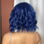 cheap Synthetic Trendy Wigs-Synthetic Wig Uniforms Career Costumes Princess Curly Wavy Middle Part Layered Haircut Machine Made Wig 12 inch Azure Synthetic Hair Women&#039;s Cosplay Party Fashion Blue