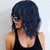 cheap Historical Wigs-Wig with Bangs for Women Bob Wavy Synthetic Wigs with Natural Shoulder Length Curly Heat Resistant Hair Halloween Cosplay Party Wigs
