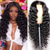 baratos Perucas de seda frontais de cabelo natural-Cabelo humano pré-arrancado cabelo humano 13x4 hd transparente solto onda profunda perucas dianteiras de renda cabelo humano para mulheres negras 150% densidade nós descoloridos com cabelo de bebê 20