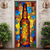 cheap Wall Tapestries-Beer Floral Door Covers Door Tapestry Door Curtain Decoration Backdrop Door Banner for Front Door Farmhouse Holiday Party Decor Supplies