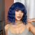 cheap Synthetic Trendy Wigs-Synthetic Wig Uniforms Career Costumes Princess Curly Wavy Middle Part Layered Haircut Machine Made Wig 12 inch Azure Synthetic Hair Women&#039;s Cosplay Party Fashion Blue