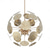cheap Pendant Lights-Pendant Lights 8-Light Modern Stainless steel Circular 50cm/19.6inch Chromium Gold G9 Base Adjustable Pole Globe Pendant Light Fixtures Suitable for Restaurants Kitchens Islands Foyers Farmhouses