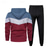 billige grunnleggende sweatsuits-Herre Hattetrøje Joggedress sweatsuit Hvit Vin Oransje Grønn Med hette Fargeblokk Lapper 2 deler Sport &amp; Utendørs Daglig Ferie Gatemote Grunnleggende Fritid Vår &amp; Vinter Klær Gensere Gensere
