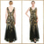 cheap 1920s Dresses-Roaring 20s 1920s Ankle Length Dress Evening Dress Outfits Sleeveless The Great Gatsby Charleston Wedding Guest Sequins Feather V Neck Fancy Dress Women's New Year Masquerade Evening Party Halloween