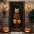 olcso Halloween ajtóborítók-halloween ajtódíszek halloween ajtóhuzatok fekete macska sütőtök ajtó kárpit ajtófüggöny dekoráció háttér ajtó transzparens bejárati ajtóhoz parasztház ünnepi parti dekorációs kellékek