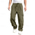 baratos Calças Cargo-Homens Calças Cargo Calça cargo Cintura elástica Bolso multi Tecido Vestível Ao ar livre Diário Acampar e Caminhar Moda Clássico Preto Verde Tropa