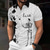cheap Men&#039;s Golf Polo-2024 Summer New Style Cross-border European and American 3D Printed Personalized Skull Golf Loose Men&#039;s Short Sleeve Polo