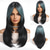 cheap Synthetic Trendy Wigs-Synthetic Wig Uniforms Career Costumes Princess Straight kinky Straight Middle Part Layered Haircut Machine Made Wig 22 inch Black / Dark Green Synthetic Hair Women&#039;s Cosplay Party Fashion Natural