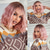 cheap Synthetic Trendy Wigs-Synthetic Wig Natural Wave Bob Neat Bang Wig 12 inch Black / Pink Synthetic Hair Women&#039;s Multi-color Mixed Color