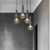 billige Pendellys-led pendellampe e27 industriell terrazzofinish hengende lys farge sement pendellampe klart glass skjerm lysekrone for gårdshus entré spisestue kjøkkenøy