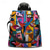 cheap Backpacks &amp; Bookbags-Large Capacity Colorful Abstract Art Print Multi-Carry Backpack - Durable and Spacious School Bag with Adjustable Straps, Available in Two Patterns