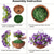 abordables Plantas y Flores Artificiales-Flores colgantes artificiales en cesta-decoración de jardín de césped para patio exterior/interior, cesta de margaritas con maceta de cadena con forro de coco de 12 pulgadas