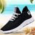 cheap Men&#039;s Sneakers-Men&#039;s Black and Red Athletic Running Shoes with Breathable Mesh Upper and Non-Slip Sole for Sports and Casual Wear