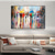 cheap Landscape Paintings-Rain Day Painting hand painted Street Scenery Painting Impressionism Painting city art painting hand painted Urban wall art oil painting hand painted Modern city painting Wall art decor