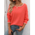 cheap Graphic Patterns &amp; Details-Women&#039;s Sweater Stylish Color Block Chunky One Shoulder Knitted Long Sleeve Long Tops Knit Daily Red Navy Blue Fall Winter