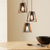 cheap Pendant Lights-LED Pendant Light Warm White 24cm 1-Light E26/E27 Farmhouse Vintage Adjustable Pendant Lighting for Kitchen Island Black and Wood Painted Rustic Hanging Light Fixture for Dining Room Hallway Porch 110-240V