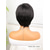 abordables Perruques Synthétiques Sans Bonnet-Perruque Synthétique Droite naturelle Bob court Partie latérale Perruque 8 pouces Noir / Rouge Cheveux Synthétiques Femme Couleur mixte