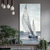 cheap Floral/Botanical Paintings-oil painting handmade Abstract Sailboat Canvas Art paintings handmade Nautical Oil Painting on Canvas Large Sailing Ship paintings Wall Art Modern Seascape Painting for Bedroom office decoration