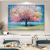 cheap Floral/Botanical Paintings-Mintura Handmade Tree Flowers Oil Paintings On Canvas Modern Wall Art Room Decoration Abstract Picture For Home Decor Rolled Frameless Unstretched Painting