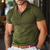 cheap Men&#039;s Elite Polo-Men&#039;s Business Casual Lapel Short Sleeve Modern Formal Solid Color Button Summer Navy Blue Blue Green