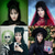 abordables Perruques de personnages de films-Lydia Deetz Cosplay Costume Party Perruque Mariée Chignons Moelleux Bouclés Femme Noir Moyen Long Droit Beetle Perruque avec Frange Accessoires de Costume d&#039;Halloween (Noir/Lydia)