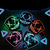 cheap Novelties-Halloween LED Purge Mask Glow Skeleton Mask Grow in the Dark Halloween Festival Party Supplies Horror Mask