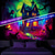 voordelige Wandtapijten-Halloween decoraties gejaagd huis blacklight wandtapijt uv-reactief gloeiend in het donker mistige begraafplaats hangend wandtapijt muurschildering voor woonkamer slaapkamer