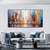 cheap Landscape Paintings-Rain Day Painting hand painted Street Scenery Painting Impressionism Painting city art painting hand painted Urban wall art oil painting hand painted Modern city painting Wall art decor