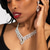 cheap Jewelry Sets-Bridal Jewelry Sets Two-piece Suit Imitation Diamond 1 Necklace Earrings Women&#039;s Luxury Sweet Lovely Classic Precious Gypsophila Drops Jewelry Set For Wedding Gift
