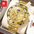 cheap Quartz Watches-OLEVS Men Quartz Watch Sports Fashion Wristwatch Moon phase Luminous Calendar Chronograph Steel Watch
