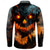 cheap Vintage Shirt-Men's Grimace Costumes Shirt Button Up Shirt Long Sleeve Casual Dark Party Evening Wear Fall Winter Spring &amp; Summer Turndown Shirt Collar Button Up 3D Print Orange