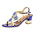 economico Sandali con tacco-Per donna Sandali Taglie forti Sandali scintillanti Giornaliero Floreale Estate Con diamantini Cristalli Basso Tacco svasato Occhio di pernice Informale Similpelle Fibbia Blu Viola Oro