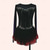 cheap Figure Skating Dresses-Figure Skating Dress Women&#039;s Girls&#039; Ice Skating Dress Black Red Thumbhole Halo Dyeing Mesh Spandex Stretchy Training Practice Professional Skating Wear Thermal Warm Classic Crystal / Rhinestone Long