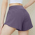 billiga Yoga shorts &amp; cyklister-Dam Gymshorts Yogashorts Träningsshorts med telefonficka Pilates Gymträning Träna Shorts Ensfärgat Svart Blå Purpur sporter Sportkläder Elastisk Smal