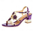 economico Sandali con tacco-Per donna Sandali Taglie forti Sandali scintillanti Giornaliero Floreale Estate Con diamantini Cristalli Basso Tacco svasato Occhio di pernice Informale Similpelle Fibbia Blu Viola Oro