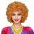 cheap Historical Wigs-Mrs Roper Short Fluffy Curly Orange Red Cosplay Wig Women Costume for Carnival Halloween Wigs