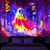 cheap Halloween Wall Tapestries-Halloween Decorations Blacklight Tapestry Pumpkins Halloween Trees UV Reactive Glow in the Dark Party Psychedelic Trippy Misty Hanging Tapestry Wall Art Mural for Living Room Bedroom Ghost Castle