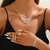 billige Smykkesett-Brude smykker sett 4 Fuskediamant 1 Halskjede 1 Armbånd 1 Ring Øredobber Dame Elegant Stilfull Søt Smuk Klassisk Kjærlighed Dyrebar Smykkesett Til Bryllup Fest &amp; Aften Gave
