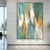 cheap Landscape Paintings-Abstract Gold Paintings On Canvas handmade Rich Textured Acrylic Painting Modern Wall Art Hand Painted Artwork foil green oil painting for Living Room office Wall Decoration blue painting