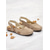 cheap 1950s-Women&#039;s Vintage-Style Beige Suede Slingback Sandals with Cut-Out Design and Cork Sole - Comfortable and Stylish for Summer Wear