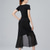 abordables Robes de Pratique-Danse latine Robe Couleur Pure Fantaisie Tulle Femme Utilisation Entraînement Manche Courte Taille haute Spandex