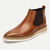 cheap Chelsea Boots-Men&#039;s Brown Premium Cowhide Chelsea Boots with White Sole - Elegant and Comfortable for Casual and Formal Wear