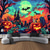 voordelige Wandtapijten-Halloween decoraties blacklight wandtapijt uv-reactief glow in the dark glow party jack o lantern psychedelische stad trippy mistig hangend wandtapijt muurschildering voor woonkamer slaapkamer