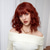 cheap Synthetic Trendy Wigs-14Inch Synthetic Wigs For Women's Wig  Purple Short Curly Bobo Hair with  Bangs Daily Fresh Lovely  Party